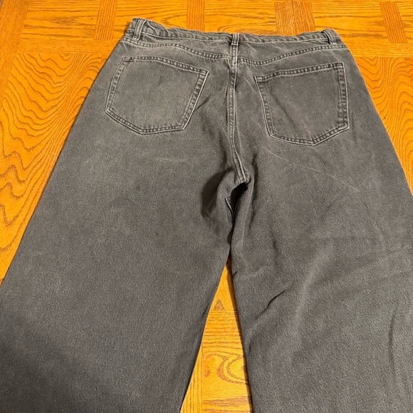 Reformation Cary High Rise Slouchy Wide Leg Jeans in Mineral Wash Black Sz 31 - Picture 10 of 14